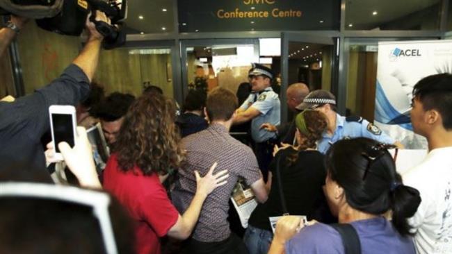 Australian Police Pepper-Spray Protesting Students
